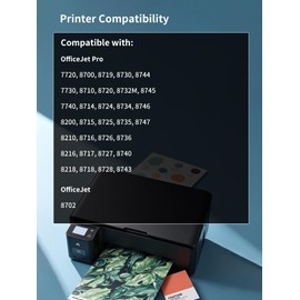 WORDGIFT 952XL Latest Upgrade Compatible Ink Cartridges Combo Pack Replacement for HP 952 952XL Ink, for HP OfficeJet Pro 7740, 7720, 8702, 8710, 8715, 8720, 8725, 8740, 8210 Printers (4-Pack, BC/M/Y)