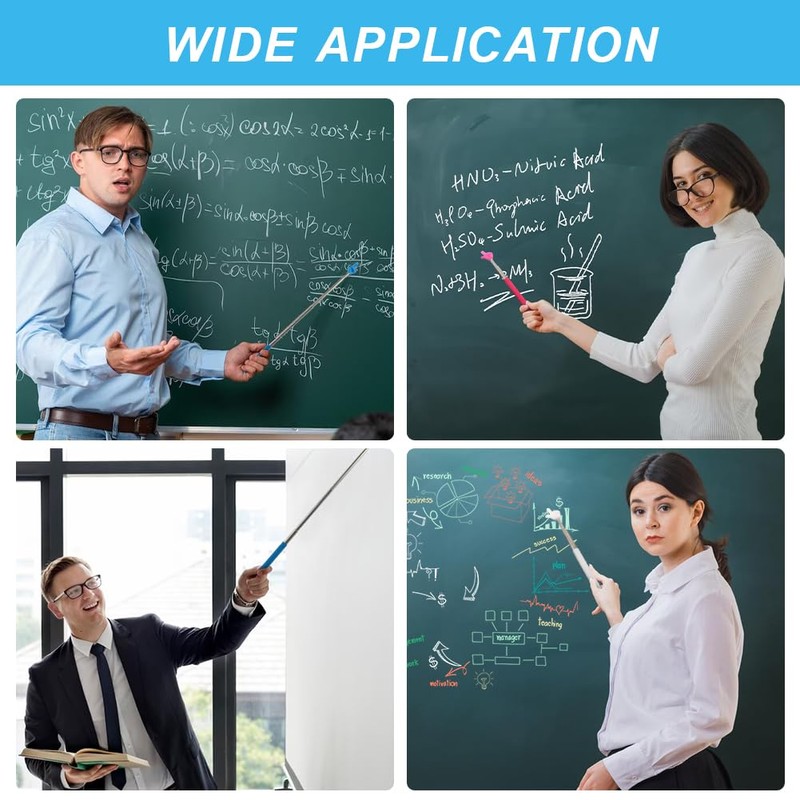 4 Pcs Telescopic Teachers Pointer, Extendable Finger Shape Pointer Finger