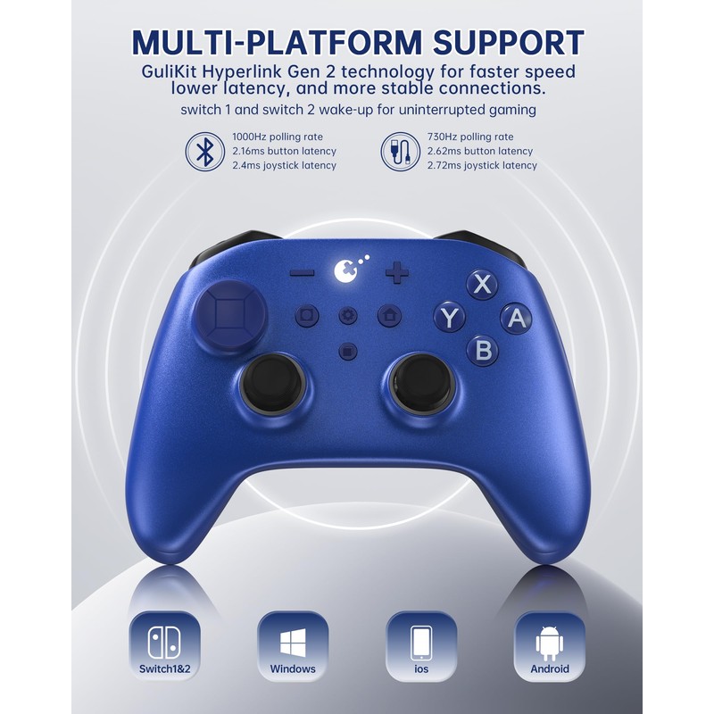 GuliKit TT MAX Wireless Controller for PC, Android, iOS, Switch