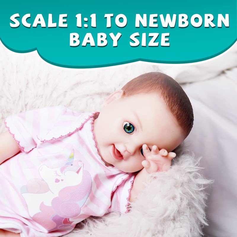 AISITE Reborn Baby Dolls Girl Awake - 13 Inch Realistic