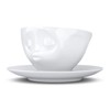 Coffee Cup With Saucer Kissing Design White