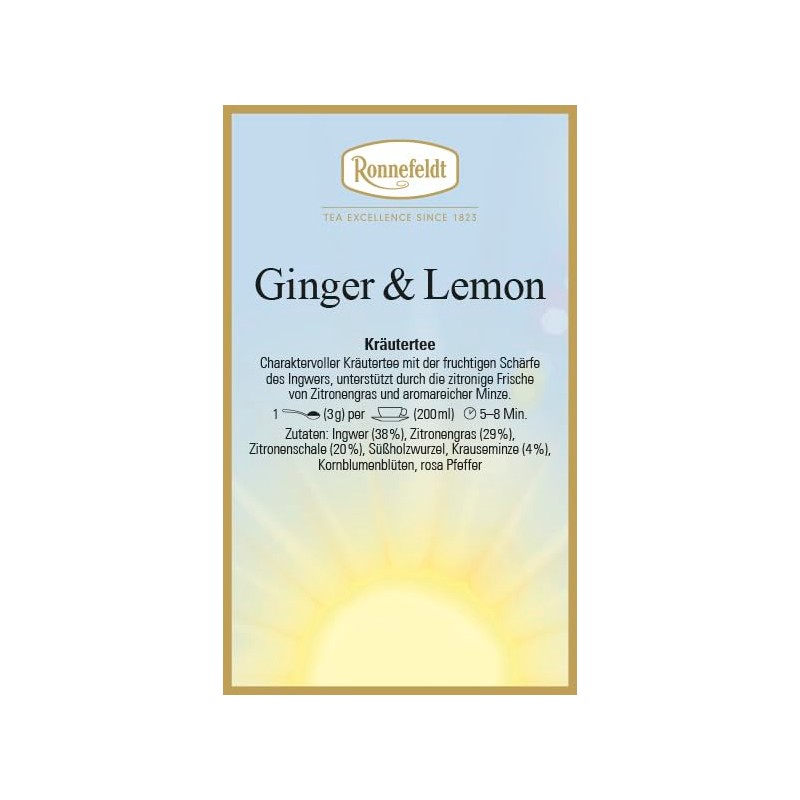 Ronnefeldt - Ginger & Lemon - Herbal Tea - 75