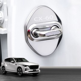 [Mazda CX-60 Door Lock Cover] HUDIY Mazda Dedicated Model CX-60 KH5P KH3P KH5S3P KH3R3P KH Series (September 2014 ~) Stainless Steel Door Lock Cover Protective Buckle Cover Rust Prevention Dust Latch