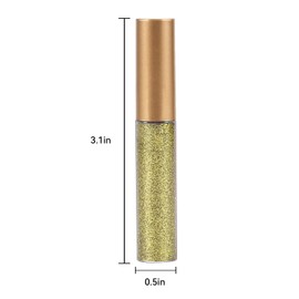 Apooliy Liquid Glitter Eyeliner, Metallic Shimmering Long Lasting Eyeshadow with Sparkling Intense Colourful Gel Liner Pen