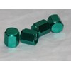 Rushazzled Anodized Aluminum Alloy Valve Stem Cap 4 pack Set GREEN