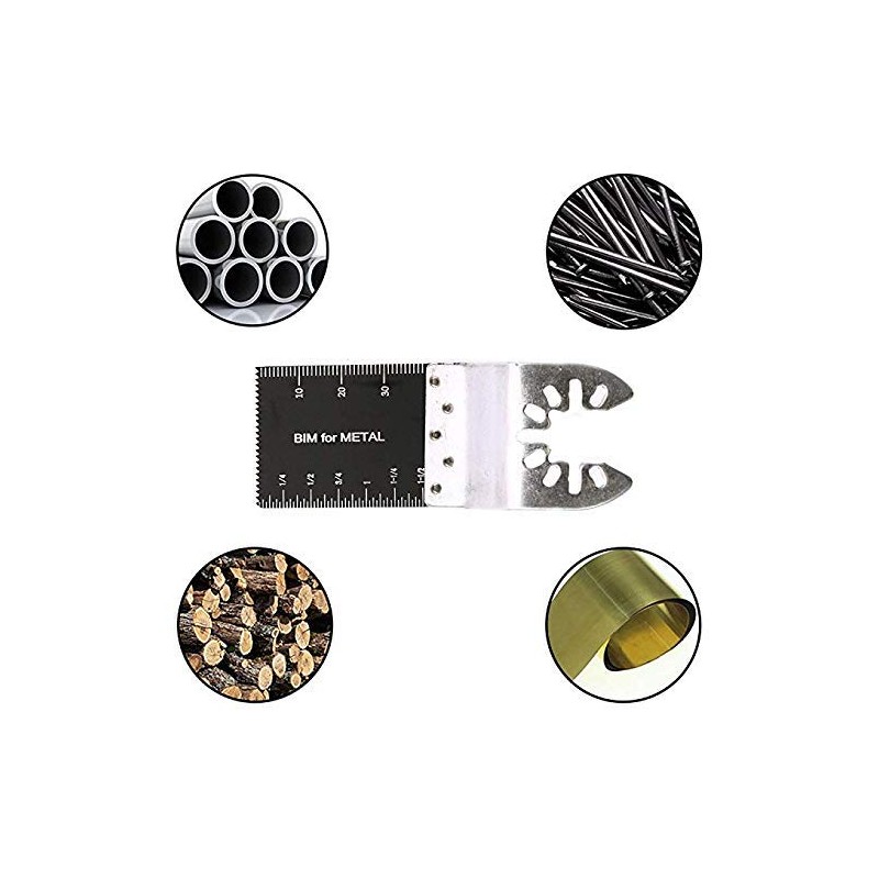 Diagtree 50PCS Bi-Metal Oscillating Multitool Quick Release Oscillating Saw Blades