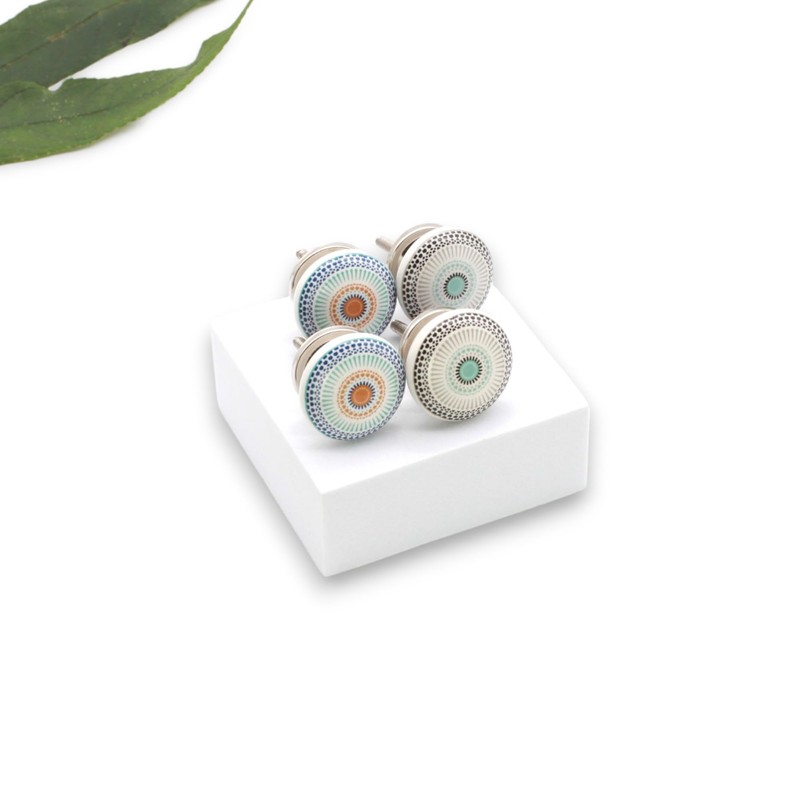 Infinity Decor Set of 8 Mandala Colourful Design Ceramic Cabinet