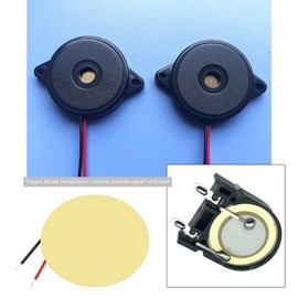 VGOL 10PCS 35mm Piezo Discs Acoustic Pickup with Wires Transducer Microphone Trigger Buzzer Drum Guitar Piezo Elements for Acoustic Instrument