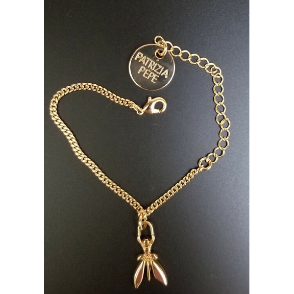 Patrizia Pepe Little Girls Kids Bracelet Golden Metal Adjustable 5-7