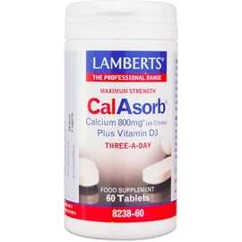 Lamberts Calasorb Calcium 800mg (As Citrate) Plus Vitamin D3 60 Tablets