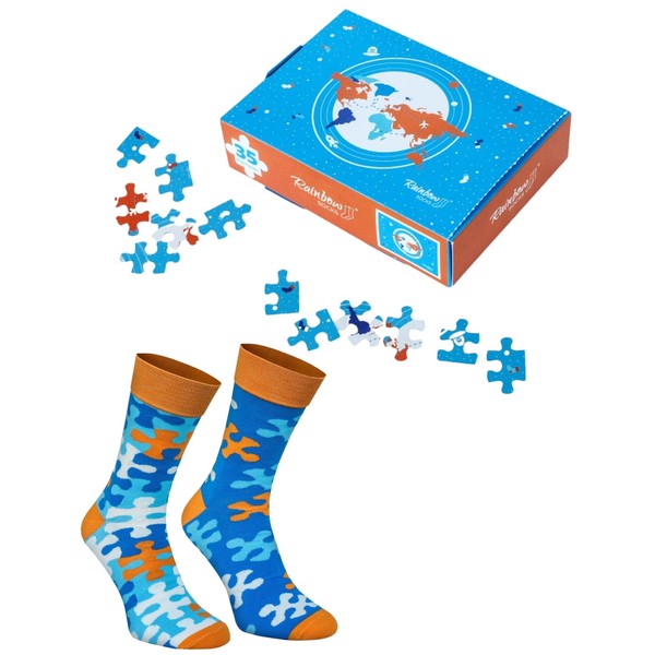 Rainbow Socks - Puzzle Box Socks - Women's Men's Novelty