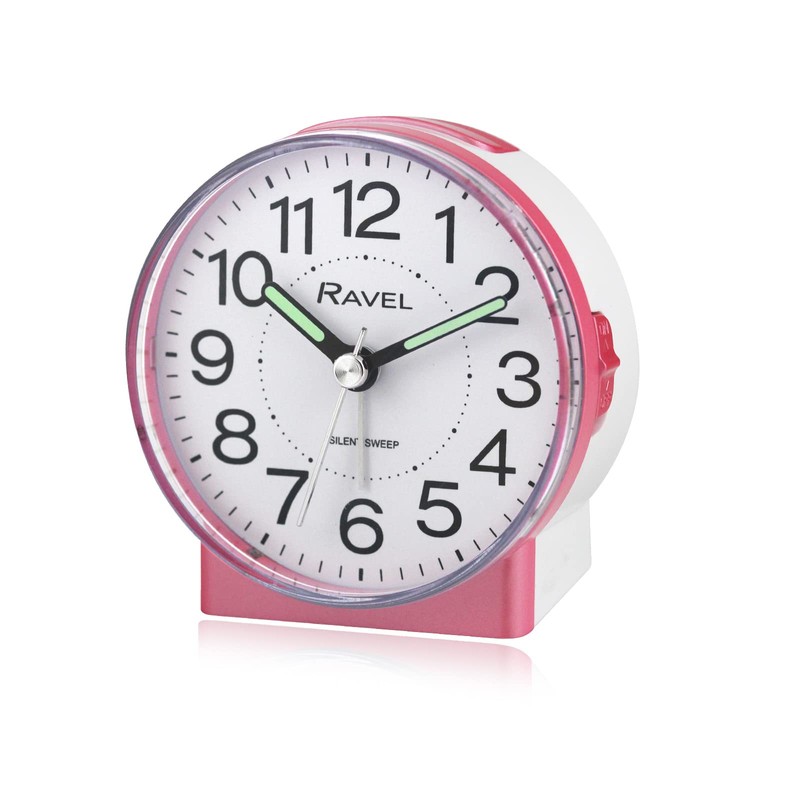 Ravel - Round Mid Sized Bedside Quartz Alarm Clock -