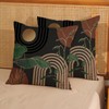Boho Pillow Covers 18x18 Set of 2 Grey Rust Brown