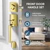 TICONN Front Door Handle Set, Heavy Duty Square Door Lever