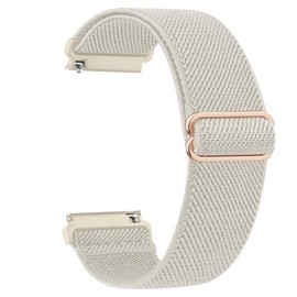 Elastic Strap for Garmin Venu 2S/Venu 3S/Forerunner 265S/255S/255S Music/Vivoactive 4S/Vivomove 3S, 18mm Soft Nylon Quick Release Replacement Sport Loop Watch Band Starlight