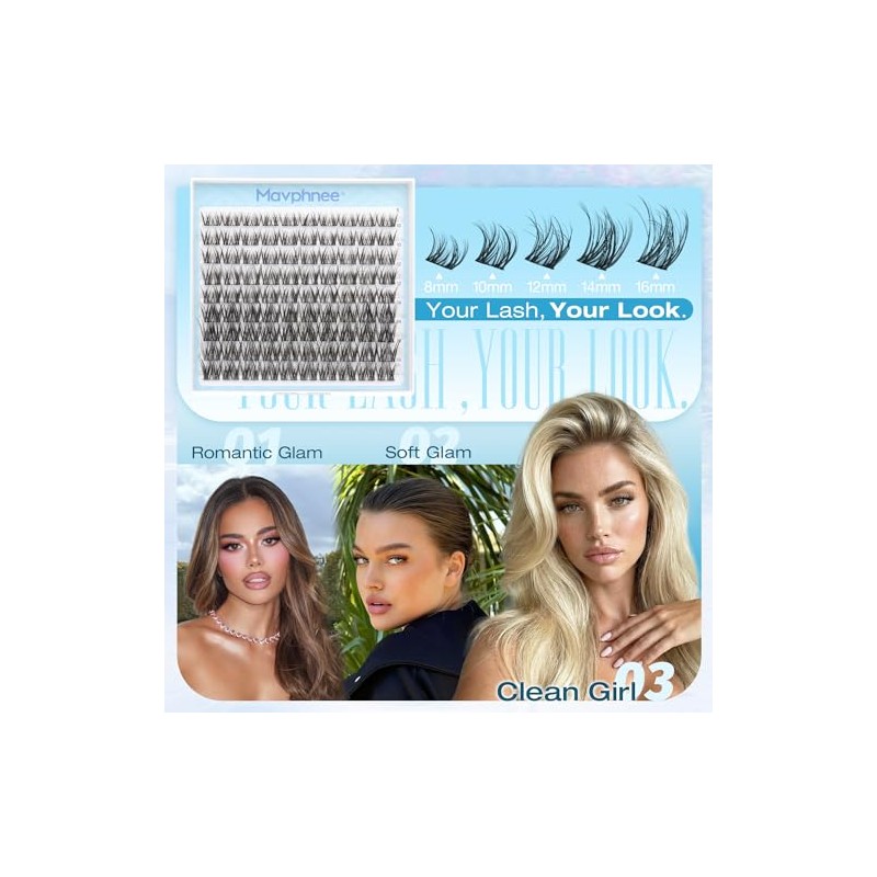 Spider Lash Clusters Fluffy Eyelash Extensions Wispy Individual Lashes Natural