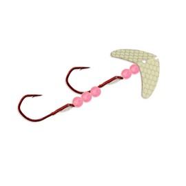 Mack's Lure 22143 Double Whammy - Smile Blade Sockeye Pro Bait Rig Glow White Silver Scale