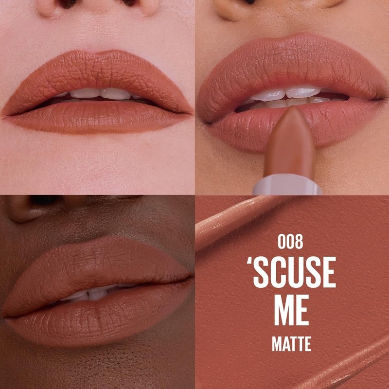 Maybelline Serum Lipstick Labial en Barra Hidratante Mate Scuse Me