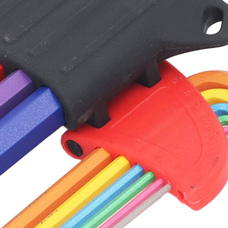 9 Pcs Hex Wrench Set Color Coded Non Slip CR