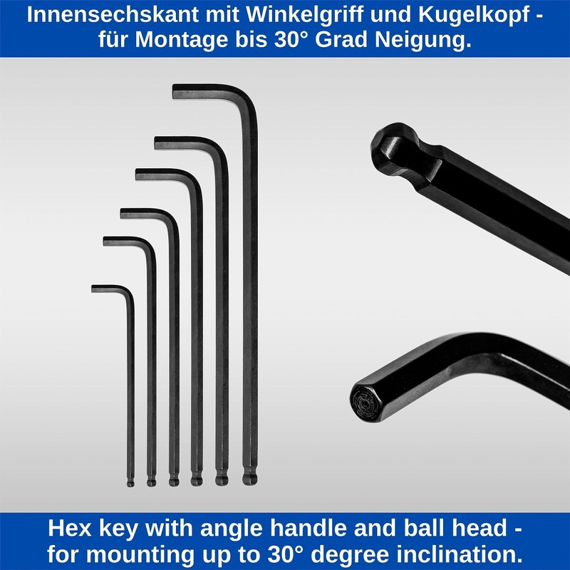 Hexagon Socket Key, 1 Piece, Hex SW 6 mm, Tool-Resistant