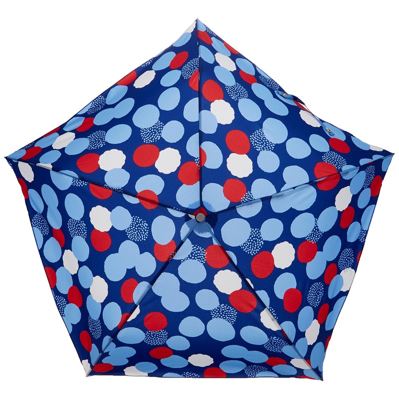 mabu MBU-LMDPT03 Folding Umbrella, Lightweight Design, Blooming Dots, Navy, 5