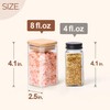 ComSaf 12Pcs Glass Spice Jars with Bamboo Lid, 8oz Airtight