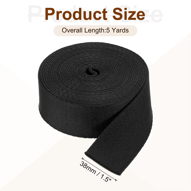 sourcing map 5 Yards Nylon Webbing Strap, 1 3/8-inch(38mm) Flat