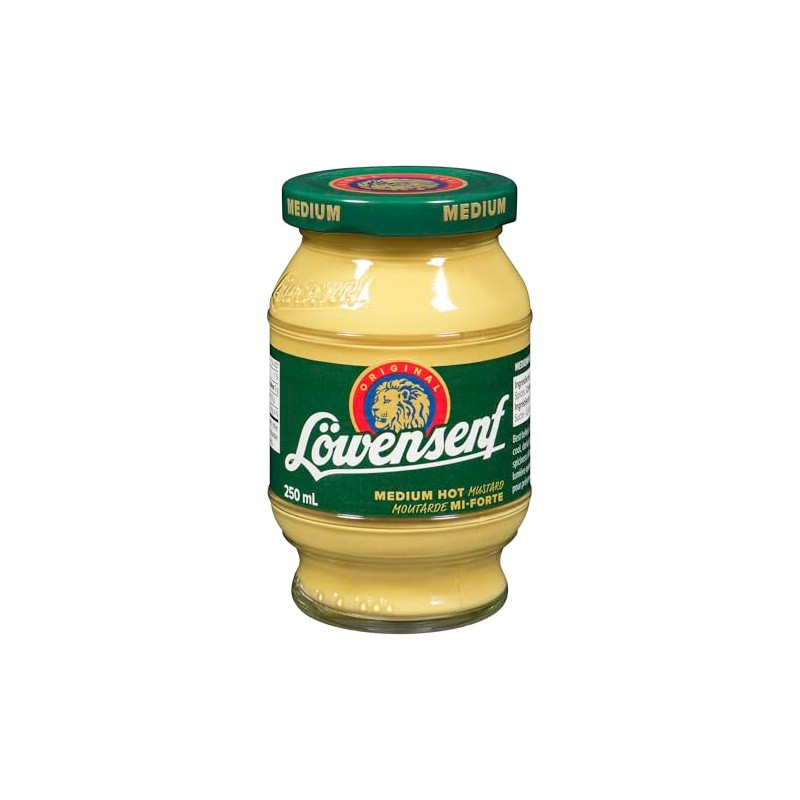 Lowensenf Medium Mustard in Jar, 9.3 Ounce