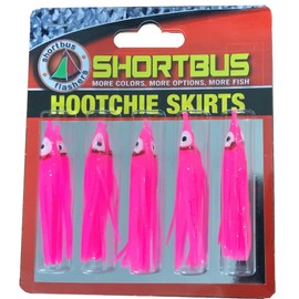 Fishing Lures Squid Skirts Octopus Lures Soft Plastic Trolling Skirt Lure Kit Saltwater Fishing Bait for Salmon Bass Trout 2.5 Inches Pack of 5 (Hot Pink)