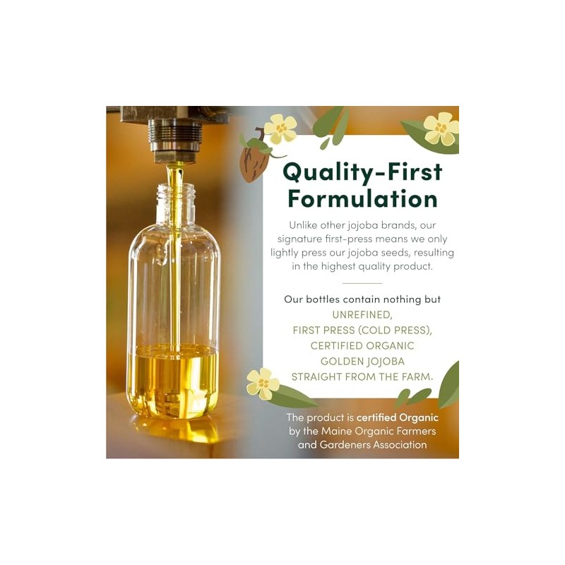 Organic HobaCare Jojoba Oil 250ml (8.45 oz) by Hobacare