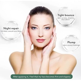 Bluemega Máscara Nocturna Colágeno Reafirmante Antienvejecimiento, Verde  20 Máscaras, Hidratante, Sin Lavado, Portátil, Para Mujeres y Hombres,Apto  