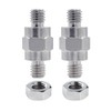 Ampper 3/8"-16 Brass Side Post Battery Terminal Stud Bolts, Nickel