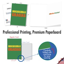 NobleWorks 3 Spanish Language Thank You Greeting Cards Assortment Variety Pack with Envelopes, Bulk Set for Men and Women (3 Designs, 1 Each) Tres Gracias VC8156TYG-C1x3-SL