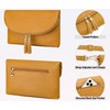 Solene Women's Envelop Clutch Crossbody Bag With Tassels Accent (WU075-Mustard)