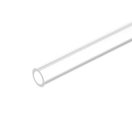 sourcing map Acrylic Pipe Clear Rigid Round Tube 8mm(5/16 inch) ID 12mm(1/2 inch) OD 6" for Lamps and Lanterns, Water Cooling System