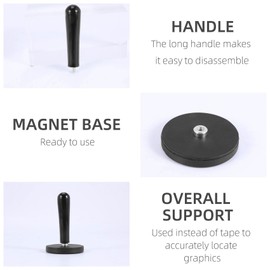 8Pcs Car Wrap Black Gripper Magnet Holder for Sign Vinyl, Car Wrapping & Crafts Sign Making Vinyl Tools Magnets