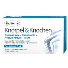 Dr. Böhm Knorpel & Knochen: Zur Unterstützung für Knorpel und Knochen, Nährstoff-Kombination mit Vitamin C und D, 60 Filmtabletten