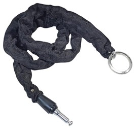 Red Loon BRI-950B Chain - Lock Extension Compatible with AXA Defender Frame Lock - Length 100 cm - 5 mm Hardened Steel Chain - Extension Chain for Second Security - Black Protective Case