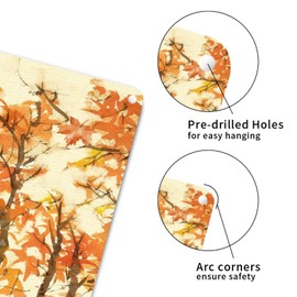 Fall Gold Leaf Gnome Pumpkin Welcome Metal Wall Sign Thanksgiving Decorations Metal Wall Sign Rustic Farmhouse Fall Decor Retro Metal Wall Hanging Sign for Front Porch Living Room Bedroom 8x12in