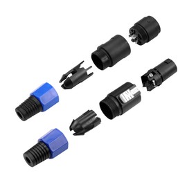 PNGKNYOCN NL4FC Speakon Plug 4 Pin Audio Speaker Plug with Twist Lock and Socket Adapter Compatible with Speakon NL4FC, NL4FX, NLT4X, NL2FC(2-Pack)