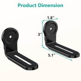 WALI Center Channel Speaker Wall Mount, Universal Soundbar Wall Mount Bracket Hold up to 33 lbs, Arms Extend from 5.1 inch (SLK203), Black