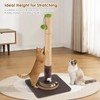 32''Cat Scratching Post, Natural Sisal Cat Scratcher with Toy &
