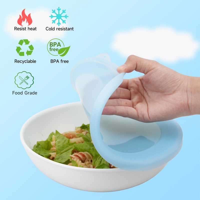Purekra 2 Pack Silicone Lids for Corelle 30-Oz Versa Bowls,