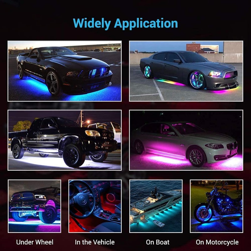 Car Underglow Lights, Yielinth Exterior LED Strip Lights with App