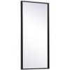 Pemberly Row 28" x 14" Modern Metal Frame Mirror in