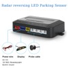 ASVEGE Rückfahr Radar LED Parksensor,Halbmond 4 Sensor, Rückfahrsicherung, Parkradar Monitorsystem
