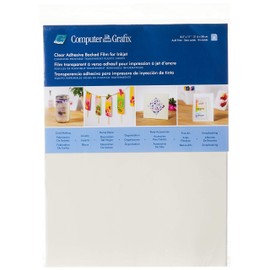 Grafix KCAI811-6 Clear Adhesive Inkjet Print Film 8.5X11 6Pk, 8.5" x 11"