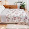 MAGRACE Cooling Comforter for Hot Sleepers, Pink Peony+Rose+Hibiscus Cooling Blankets