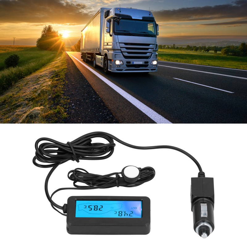 Mini Thermometer Electronic Temperature Meter with LCD Display DC12V for