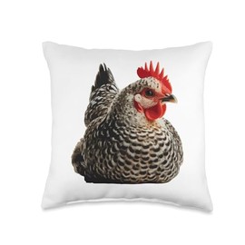 Cute Chicken Speckled Sussex chicken Throw Pillow